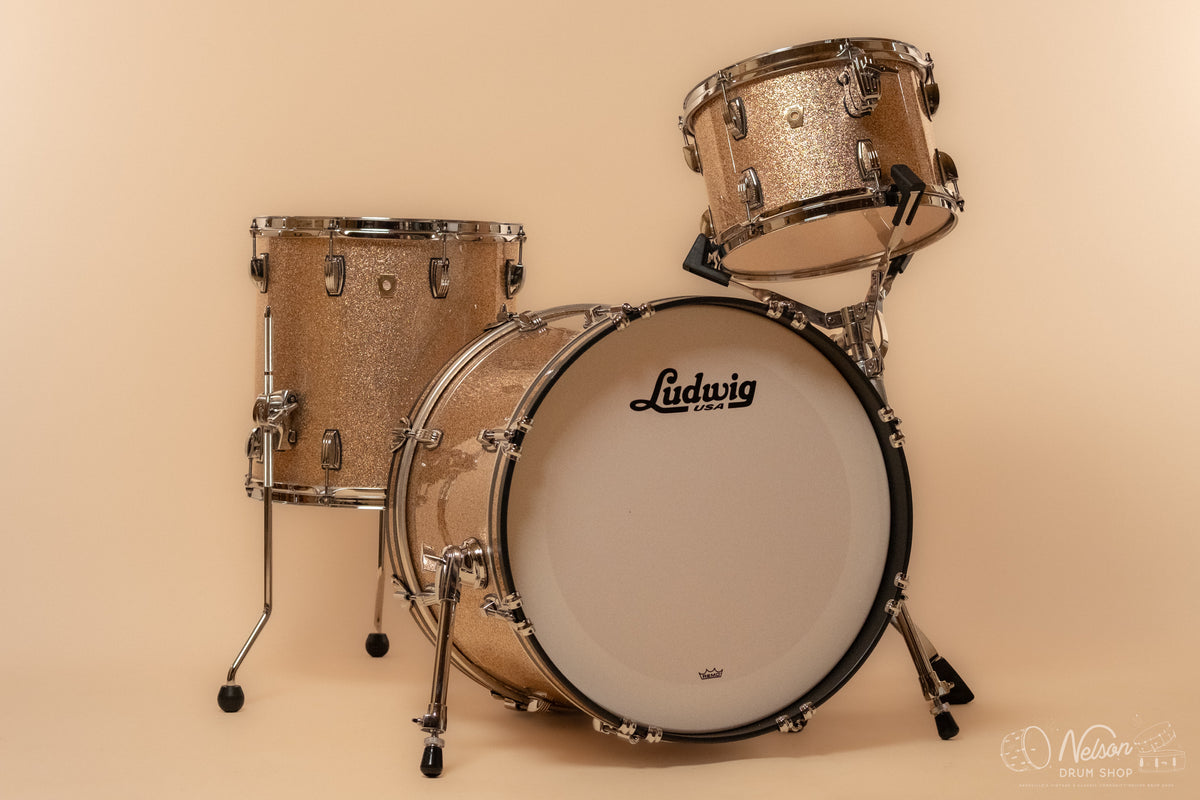 Ludwig Classic Maple 'Downbeat' in Champagne Sparkle - 14x20, 14x14, 8x12