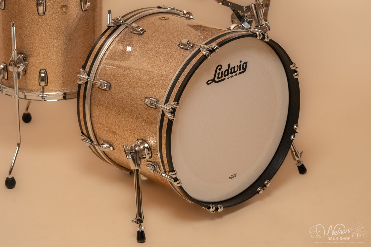 Ludwig Classic Maple 'Downbeat' in Champagne Sparkle - 14x20, 14x14, 8x12