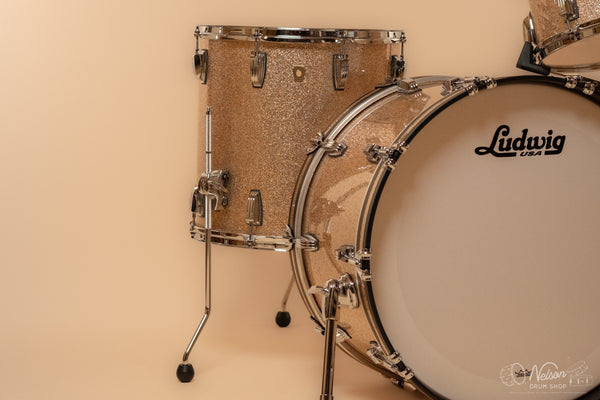 Ludwig Classic Maple 'FAB' Outfit in Champagne Sparkle - 14x22, 16x16, 9x13