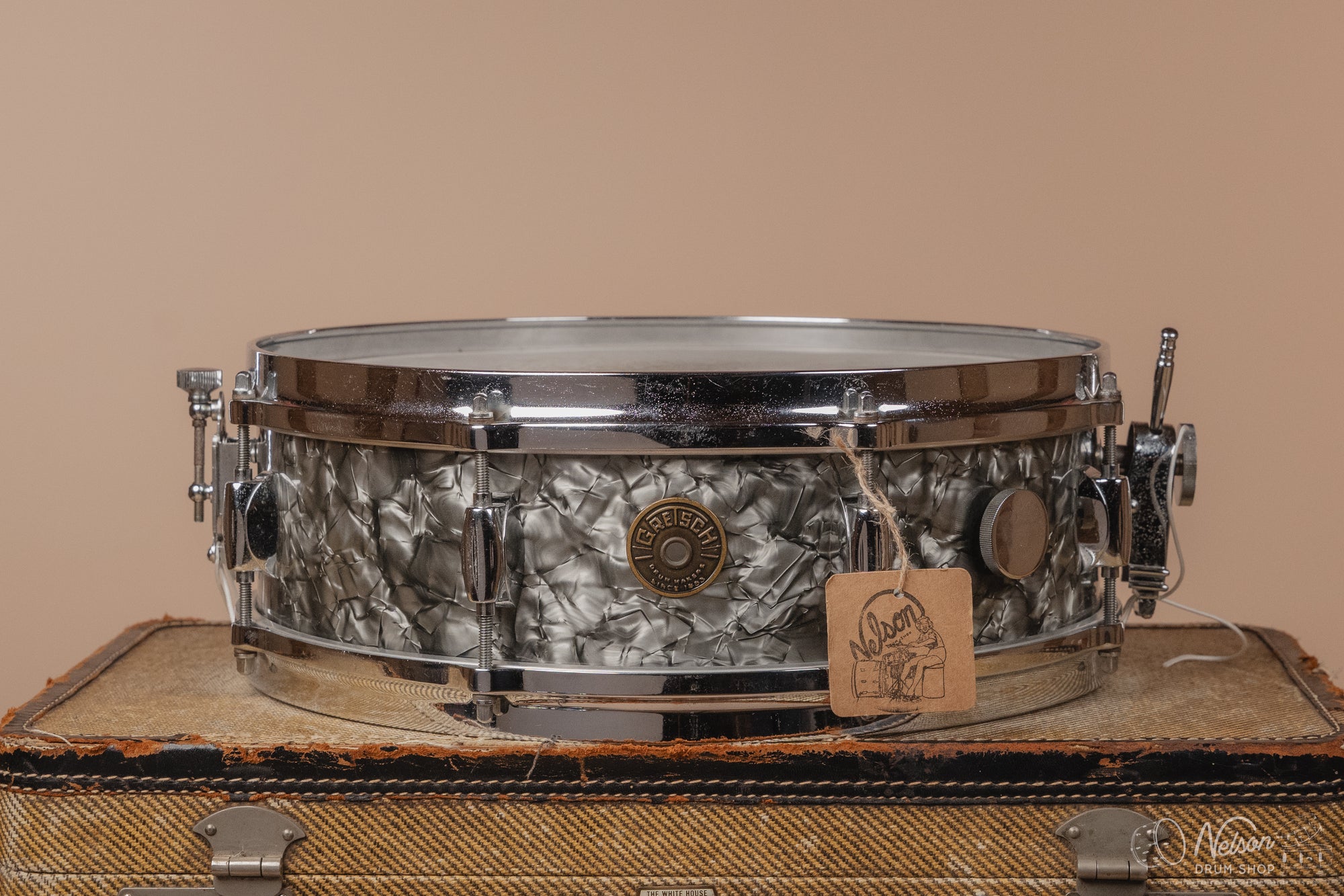 Late 1950s Gretsch 'Progressive Jazz' in Black Diamond Pearl - 4x14