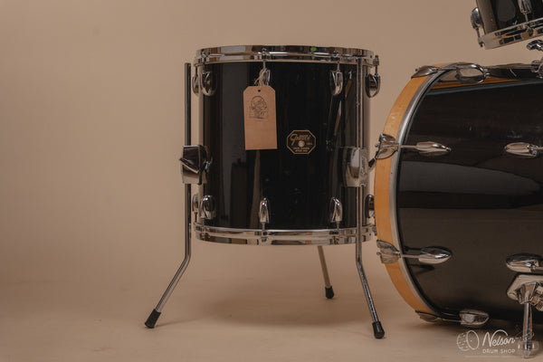 1980s Gretsch 'Progressive Jazz' in Black Nitron - 14x20, 14x14, 8x12