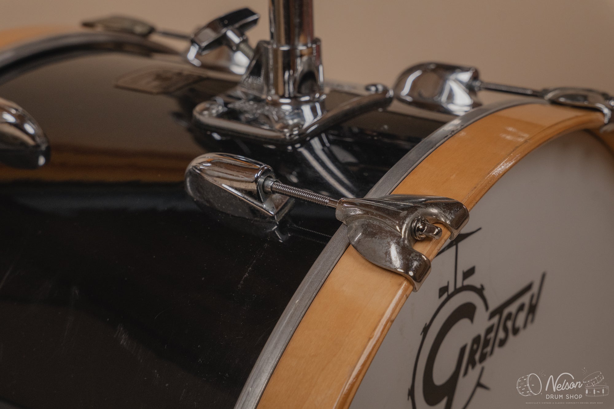 1980s Gretsch 'Progressive Jazz' in Black Nitron - 14x20, 14x14, 8x12