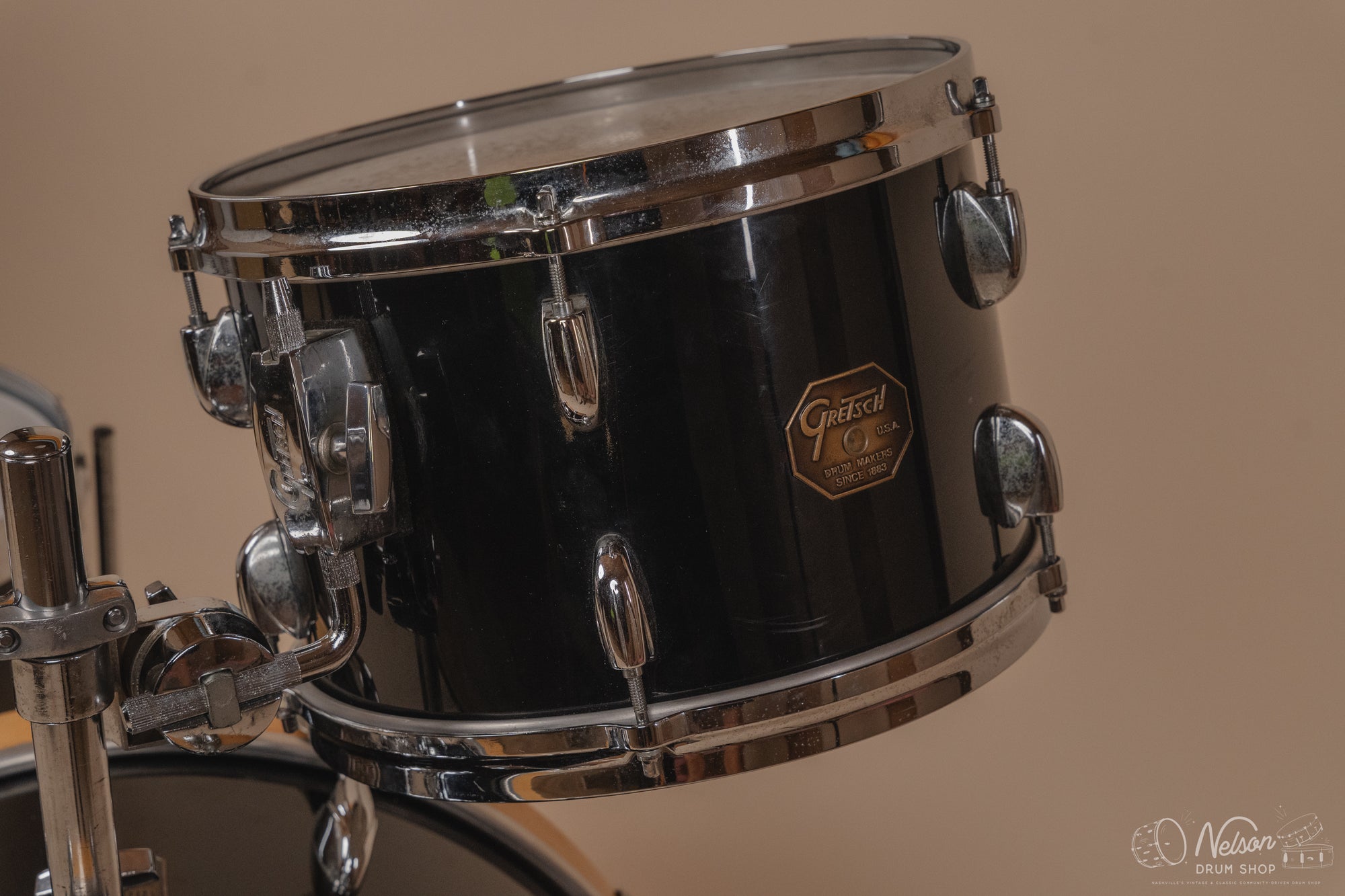 1980s Gretsch 'Progressive Jazz' in Black Nitron - 14x20, 14x14, 8x12