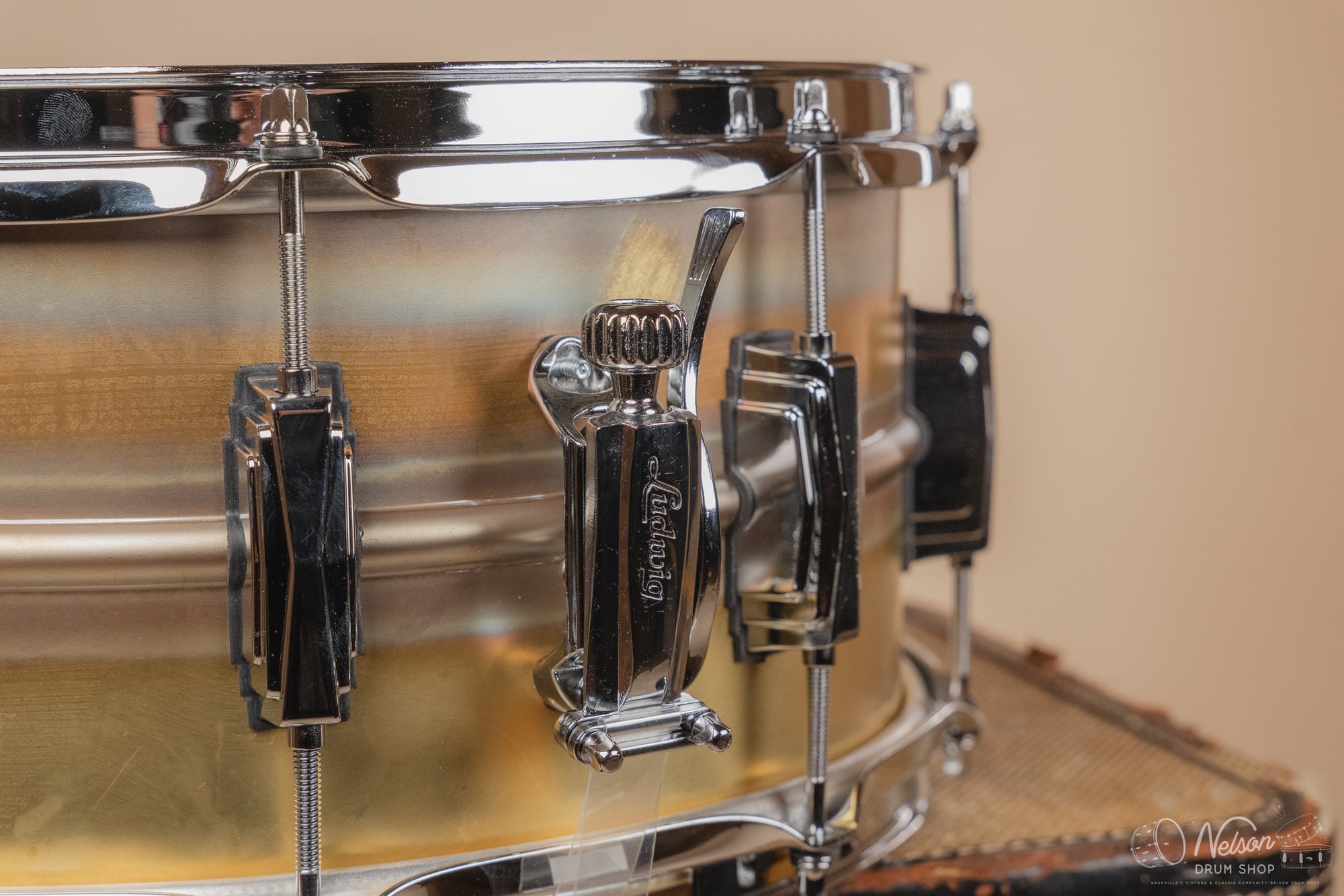 Ludwig LB464R 'Brass-Phonic' Raw - 6.5x14