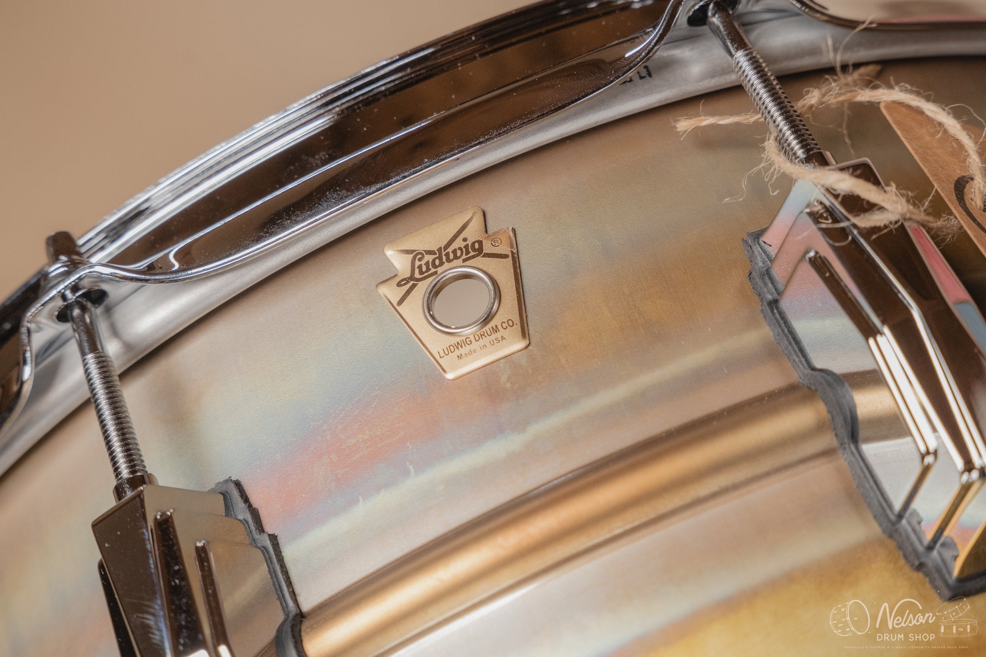 Ludwig LB464R 'Brass-Phonic' Raw - 6.5x14