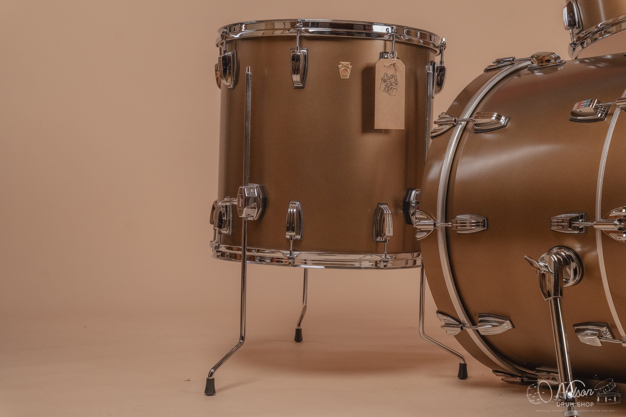 Ludwig Legacy Maple 'Fab' Outfit in Bronze Mist - 14x22, 16x16, 9x13