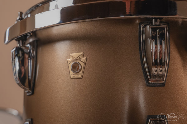 Ludwig Legacy Maple 'Fab' Outfit in Bronze Mist - 14x22, 16x16, 9x13