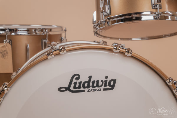 Ludwig Legacy Maple 'Fab' Outfit in Bronze Mist - 14x22, 16x16, 9x13