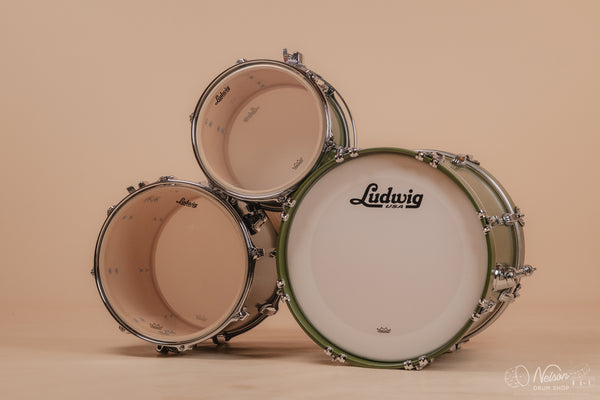 Ludwig Legacy Maple 'Jazzette' Outfit in Heritage Green - 14x18, 14x14, 8x12