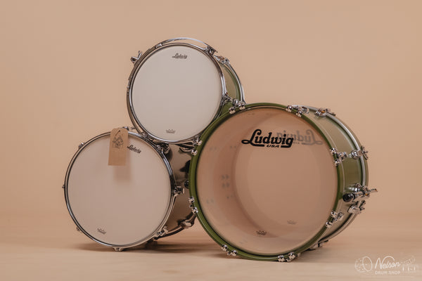 Ludwig Legacy Maple 'Jazzette' Outfit in Heritage Green - 14x18, 14x14, 8x12