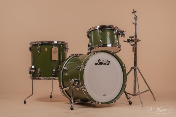 Ludwig Legacy Maple 'Jazzette' Outfit in Heritage Green - 14x18, 14x14, 8x12