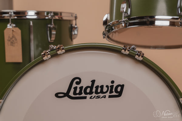 Ludwig Legacy Maple 'Jazzette' Outfit in Heritage Green - 14x18, 14x14, 8x12