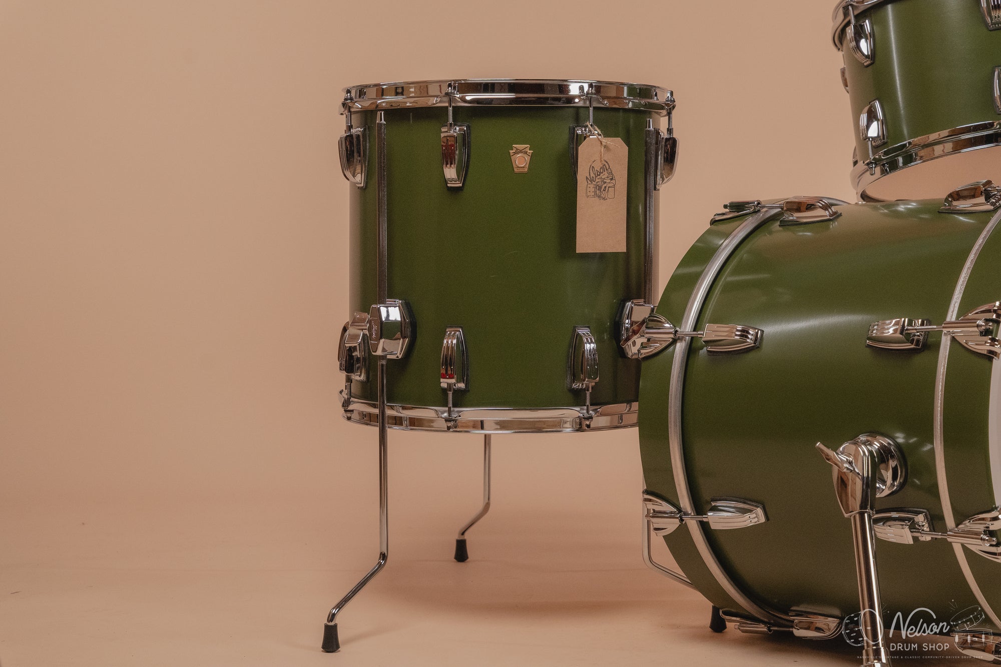 Ludwig Legacy Maple 'Jazzette' Outfit in Heritage Green - 14x18, 14x14, 8x12