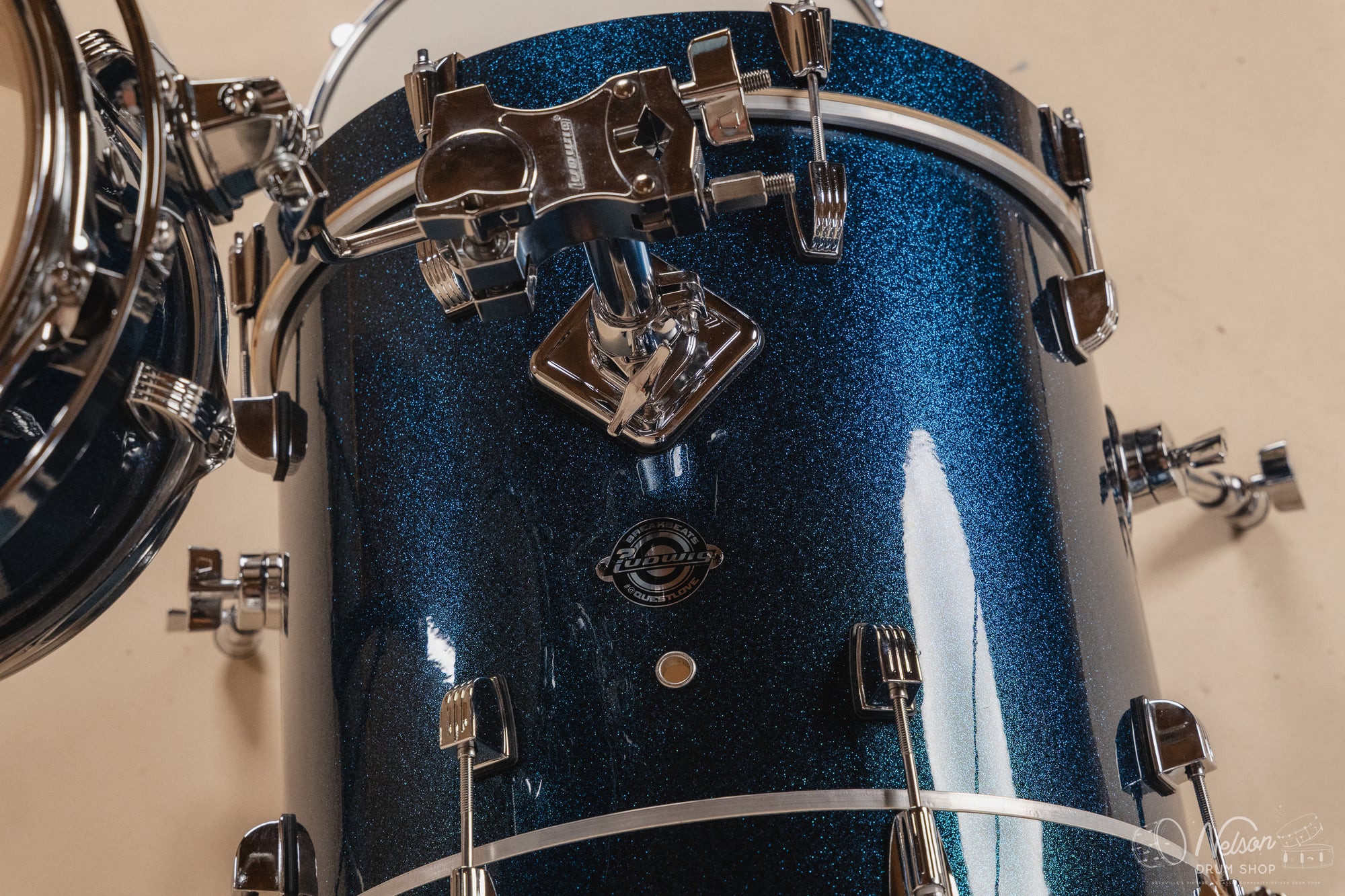 Ludwig 'Breakbeats' by Questlove in Deep Blue Sparkle - 14x16, 13x13, 7x10, 5x14sn