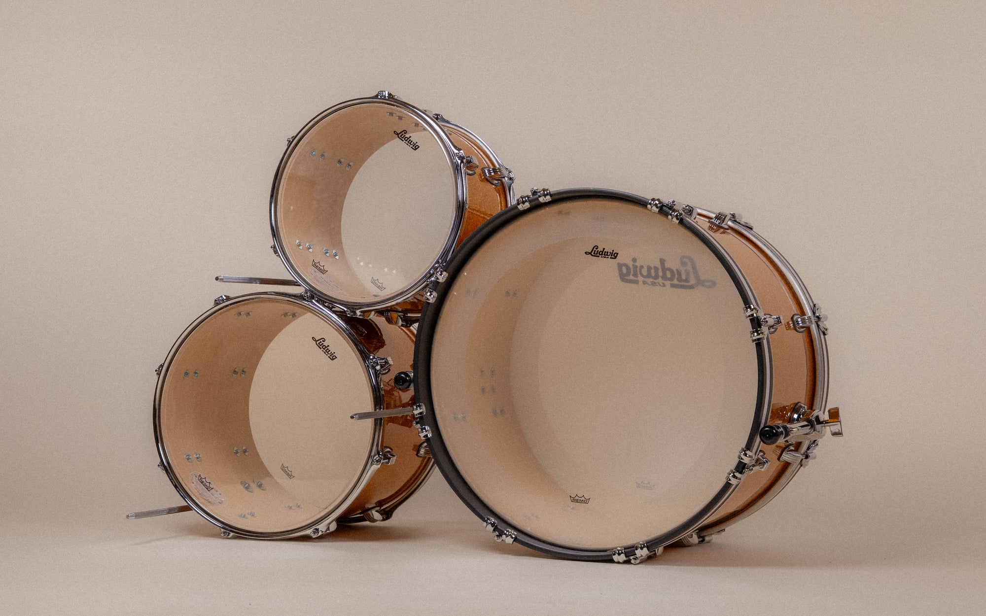 Ludwig Classic Maple - Custom Outfit in Gold Sparkle - 12x20, 12x14, 8x12