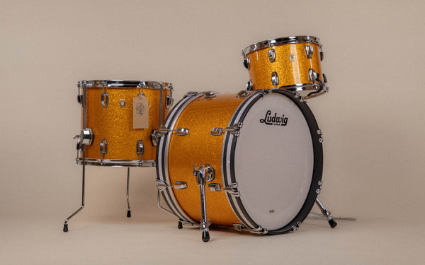 Ludwig Classic Maple - Custom Outfit in Gold Sparkle - 12x20, 12x14, 8x12