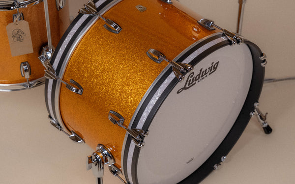 Ludwig Classic Maple - Custom Outfit in Gold Sparkle - 12x20, 12x14, 8x12