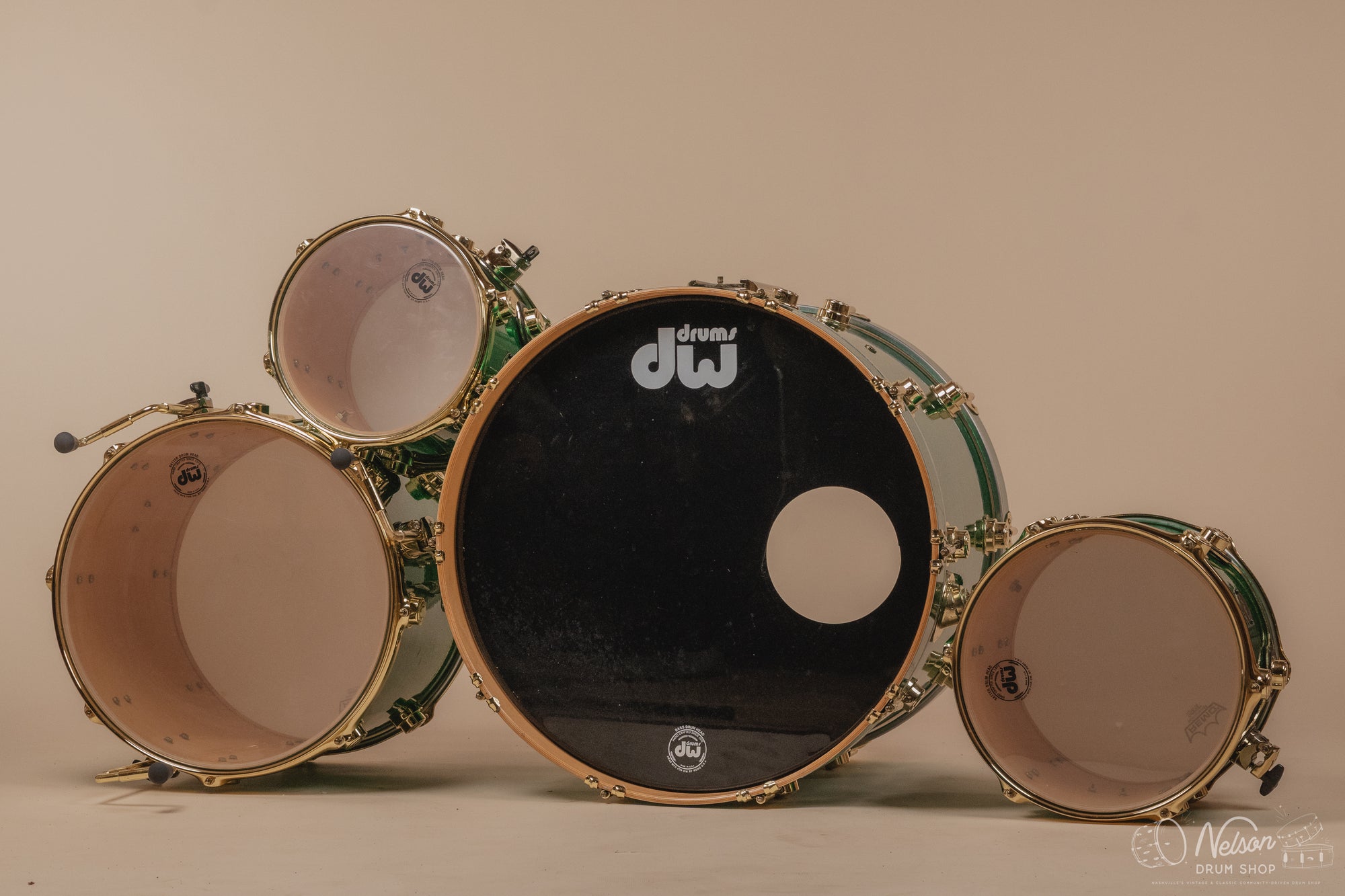 Used 1997 DW Collector's Series Maple in Green Sparkle - 18x22, 14x16, 10x12, 9x10