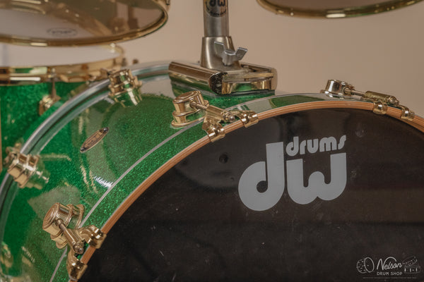 Used 1997 DW Collector's Series Maple in Green Sparkle - 18x22, 14x16, 10x12, 9x10