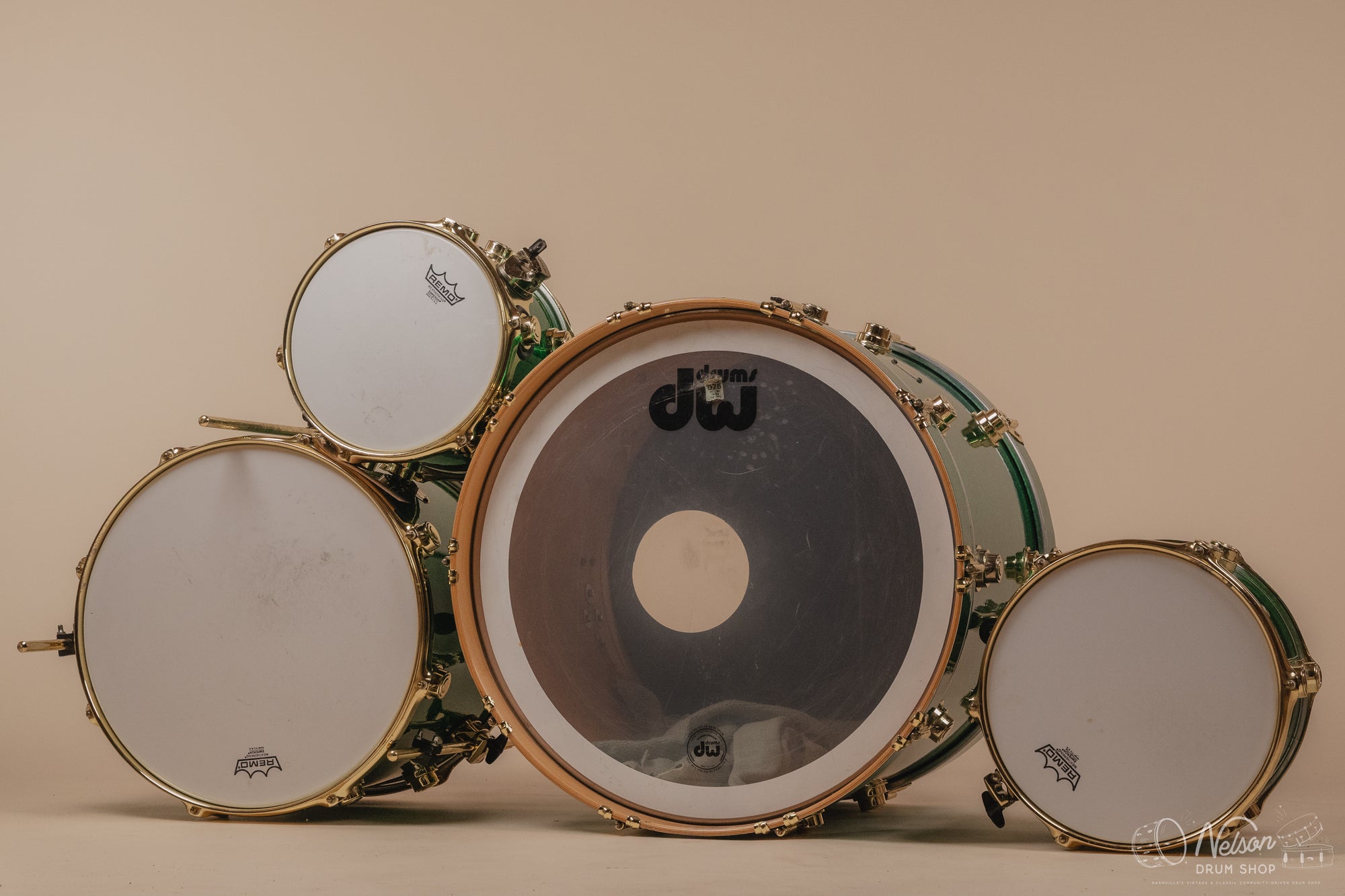 Used 1997 DW Collector's Series Maple in Green Sparkle - 18x22, 14x16, 10x12, 9x10