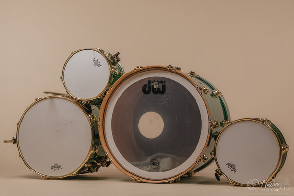 Used 1997 DW Collector's Series Maple in Green Sparkle - 18x22, 14x16, 10x12, 9x10