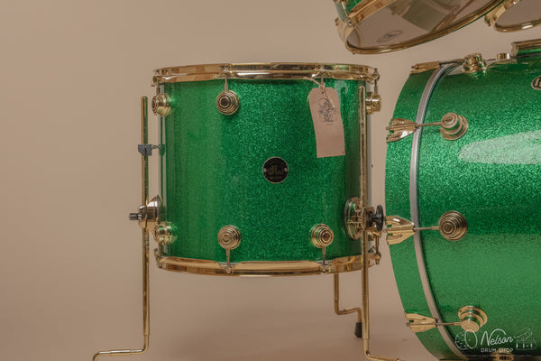 Used 1997 DW Collector's Series Maple in Green Sparkle - 18x22, 14x16, 10x12, 9x10