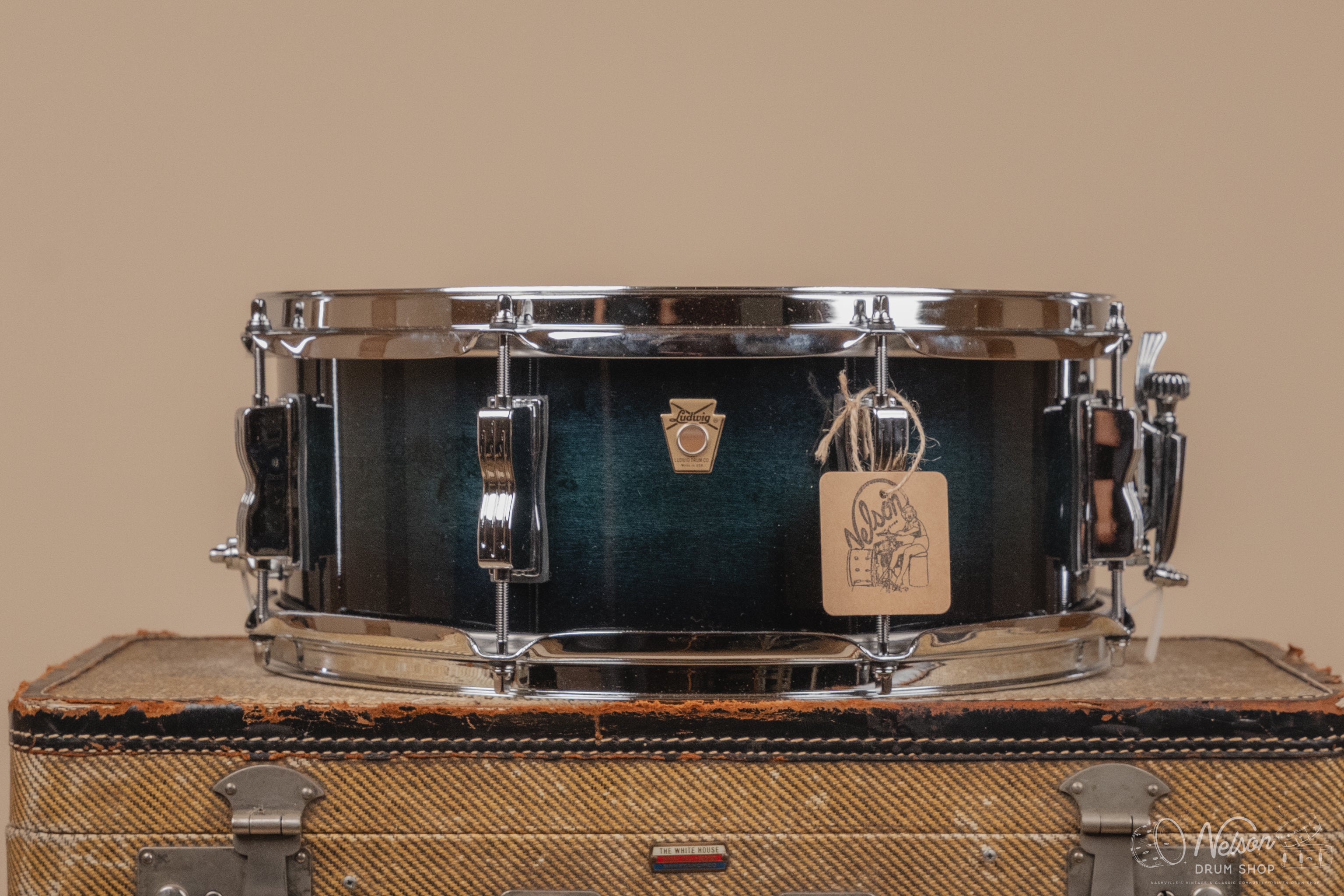 Used Ludwig Legacy Maple in Aqua Burst Lacquer - 5x14 – Nelson