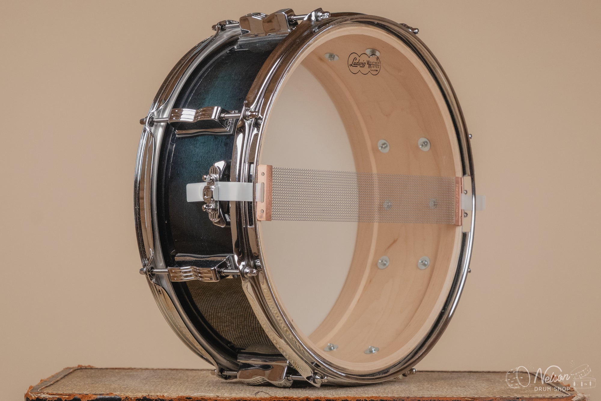 Used Ludwig Legacy Maple in Aqua Burst Lacquer - 5x14