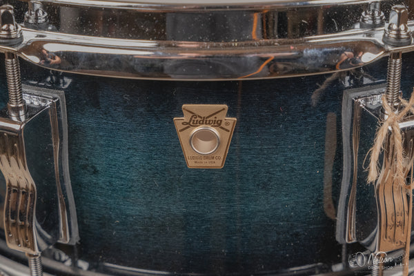 Used Ludwig Legacy Maple in Aqua Burst Lacquer - 5x14
