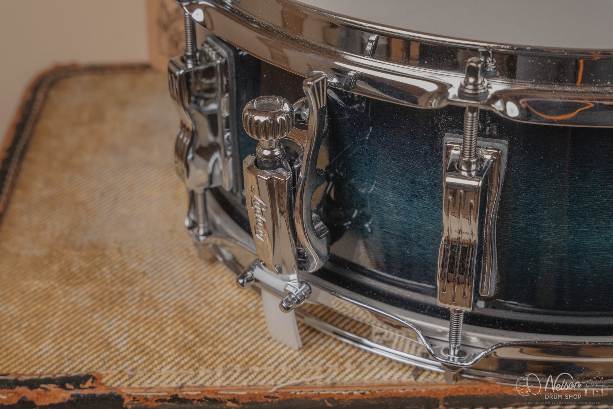 Used Ludwig Legacy Maple in Aqua Burst Lacquer - 5x14