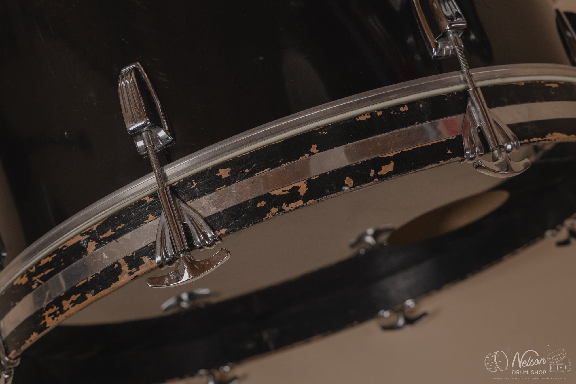 Used Ludwig 'Rocker' in Black - 14x22, 10x16, 8x12