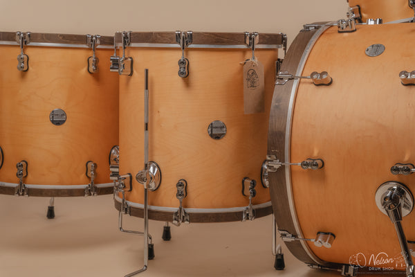 Used PDP Concept Maple in Natural Stain w/Walnut Stain Hoops - 14x24, 16x18, 16x16, 9x13