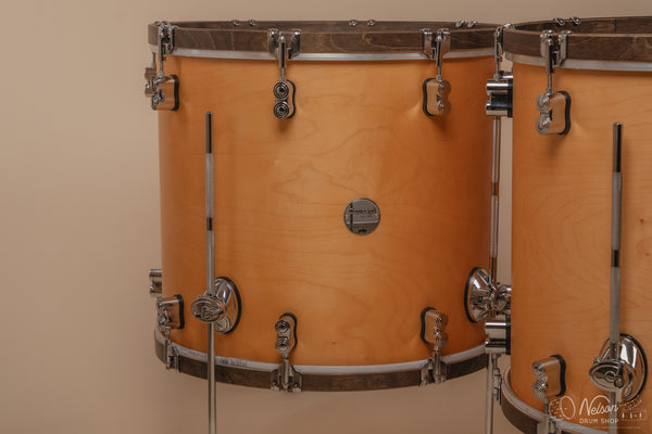 Used PDP Concept Maple in Natural Stain w/Walnut Stain Hoops - 14x24, 16x18, 16x16, 9x13