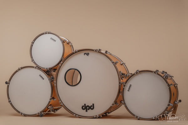 Used PDP Concept Maple in Natural Stain w/Walnut Stain Hoops - 14x24, 16x18, 16x16, 9x13