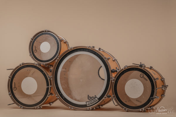 Used PDP Concept Maple in Natural Stain w/Walnut Stain Hoops - 14x24, 16x18, 16x16, 9x13