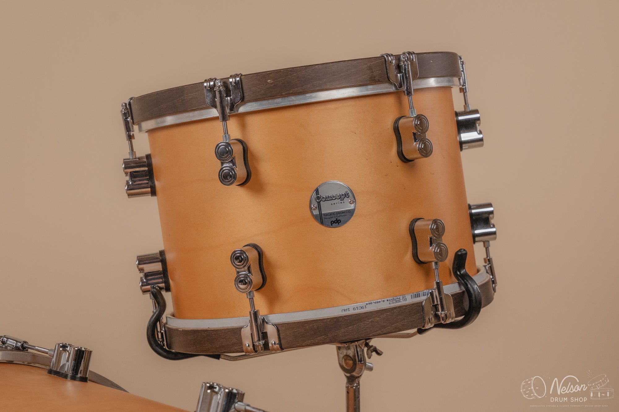 Used PDP Concept Maple in Natural Stain w/Walnut Stain Hoops - 14x24, 16x18, 16x16, 9x13