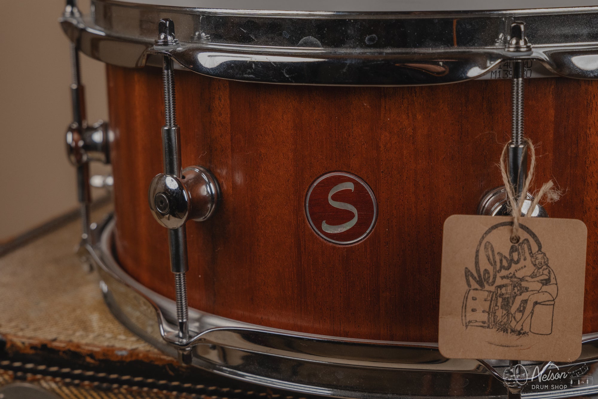 Used Sugar Percussion Mahogany Stave - 6x14