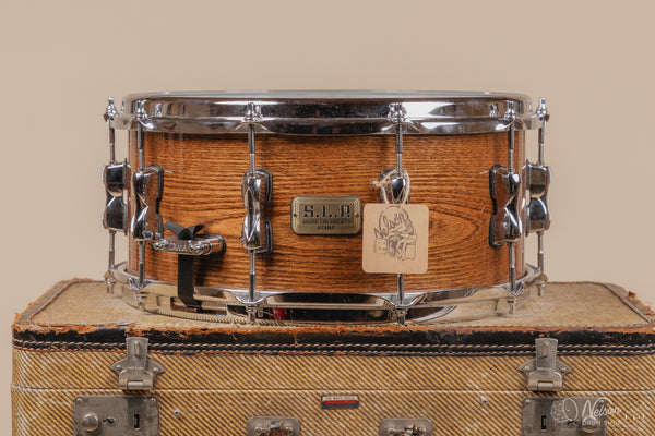 Used Tama "S.L.P." Hickory Snare Drum - Gloss Natural Elm - 6.5x14