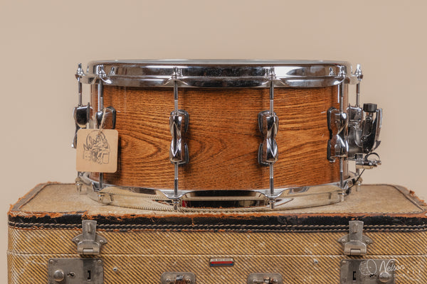 Used Tama "S.L.P." Hickory Snare Drum - Gloss Natural Elm - 6.5x14