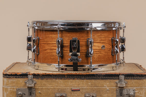 Used Tama "S.L.P." Hickory Snare Drum - Gloss Natural Elm - 6.5x14
