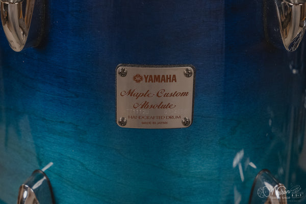 Used Yamaha Maple Custom Absolute Kit in Sea Blue Fade - 16x20, 8x10, 9x12, 12x14