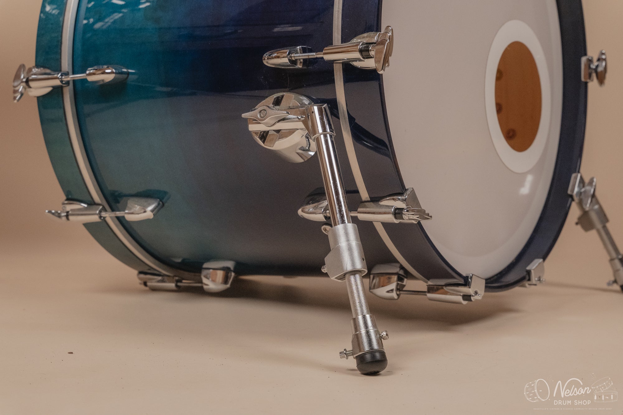 Used Yamaha Maple Custom Absolute Kit in Sea Blue Fade - 16x20, 8x10, 9x12, 12x14