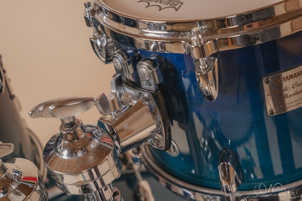 Used Yamaha Maple Custom Absolute Kit in Sea Blue Fade - 16x20, 8x10, 9x12, 12x14