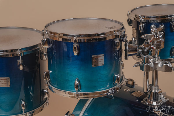 Used Yamaha Maple Custom Absolute Kit in Sea Blue Fade - 16x20, 8x10, 9x12, 12x14