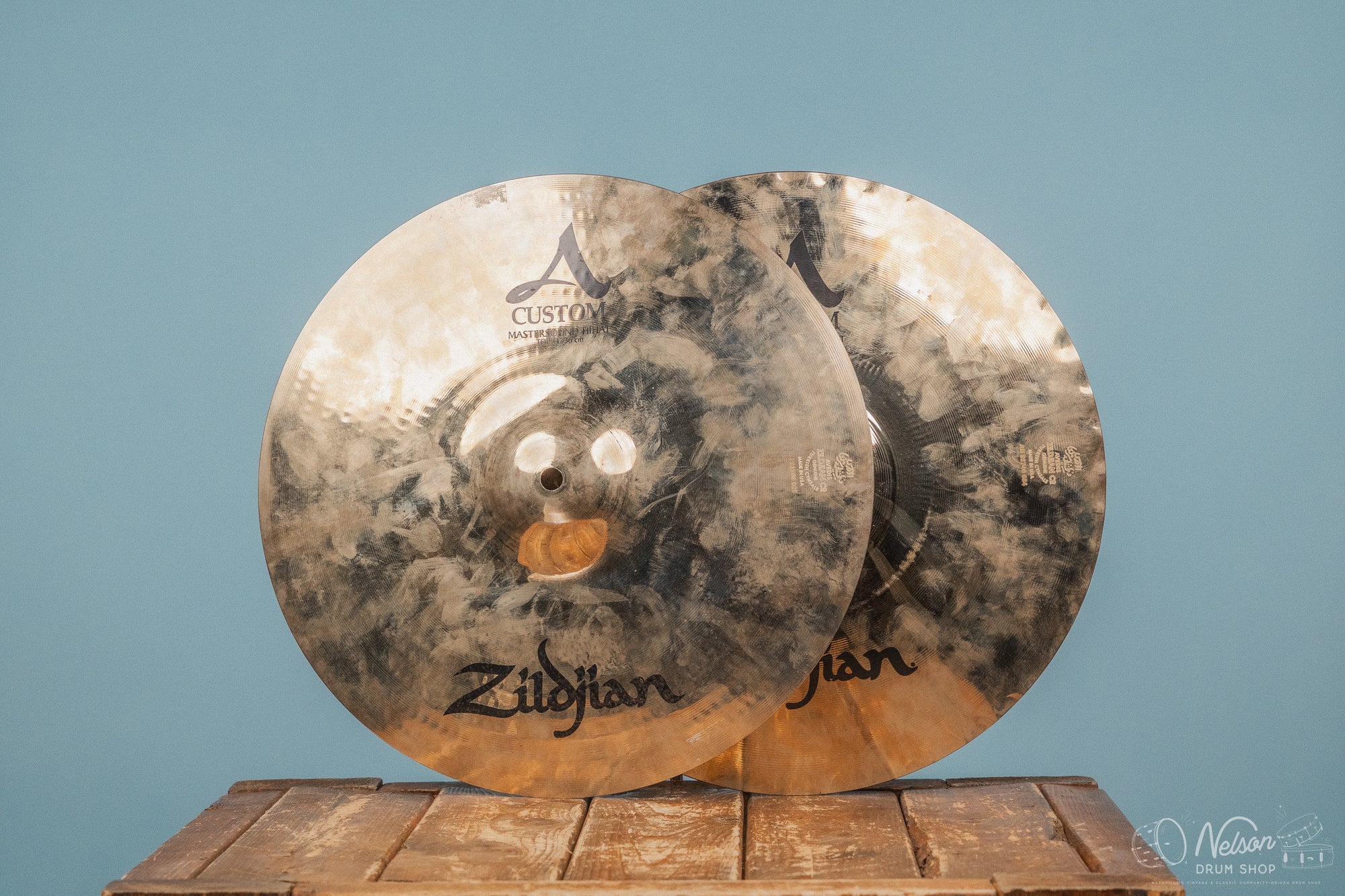 Used Zildjian A Custom Mastersound Hi Hats -14"