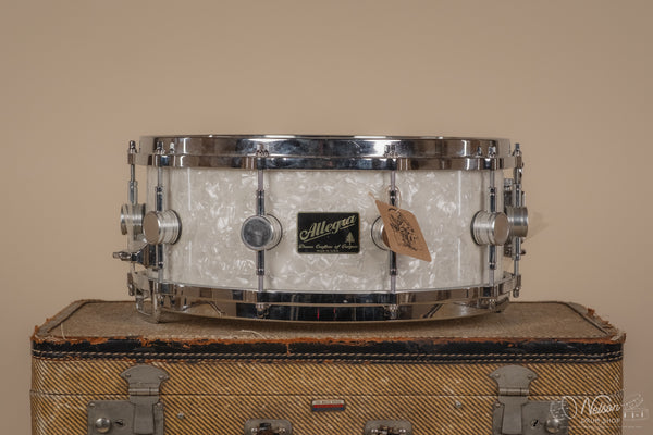 Used Allegra Maple Snare in White Marine Pearl - 6x14