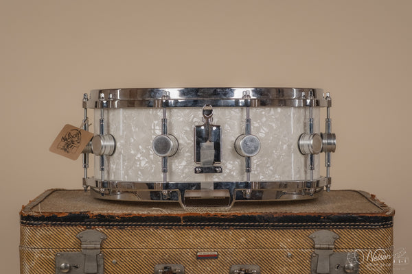 Used Allegra Maple Snare in White Marine Pearl - 6x14