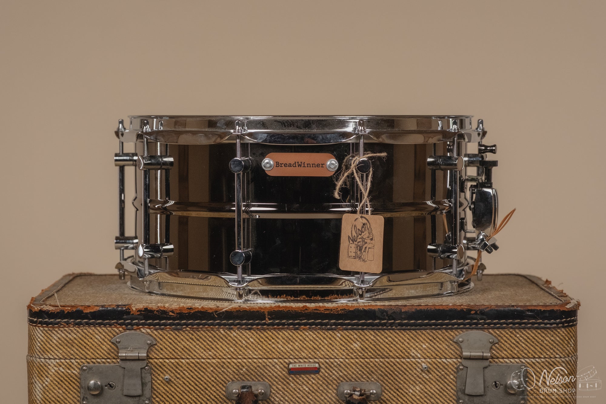 BreadWinner 'Lunch Pail' 10 lug Black Nickel Over Brass Beaded - 6.5x14