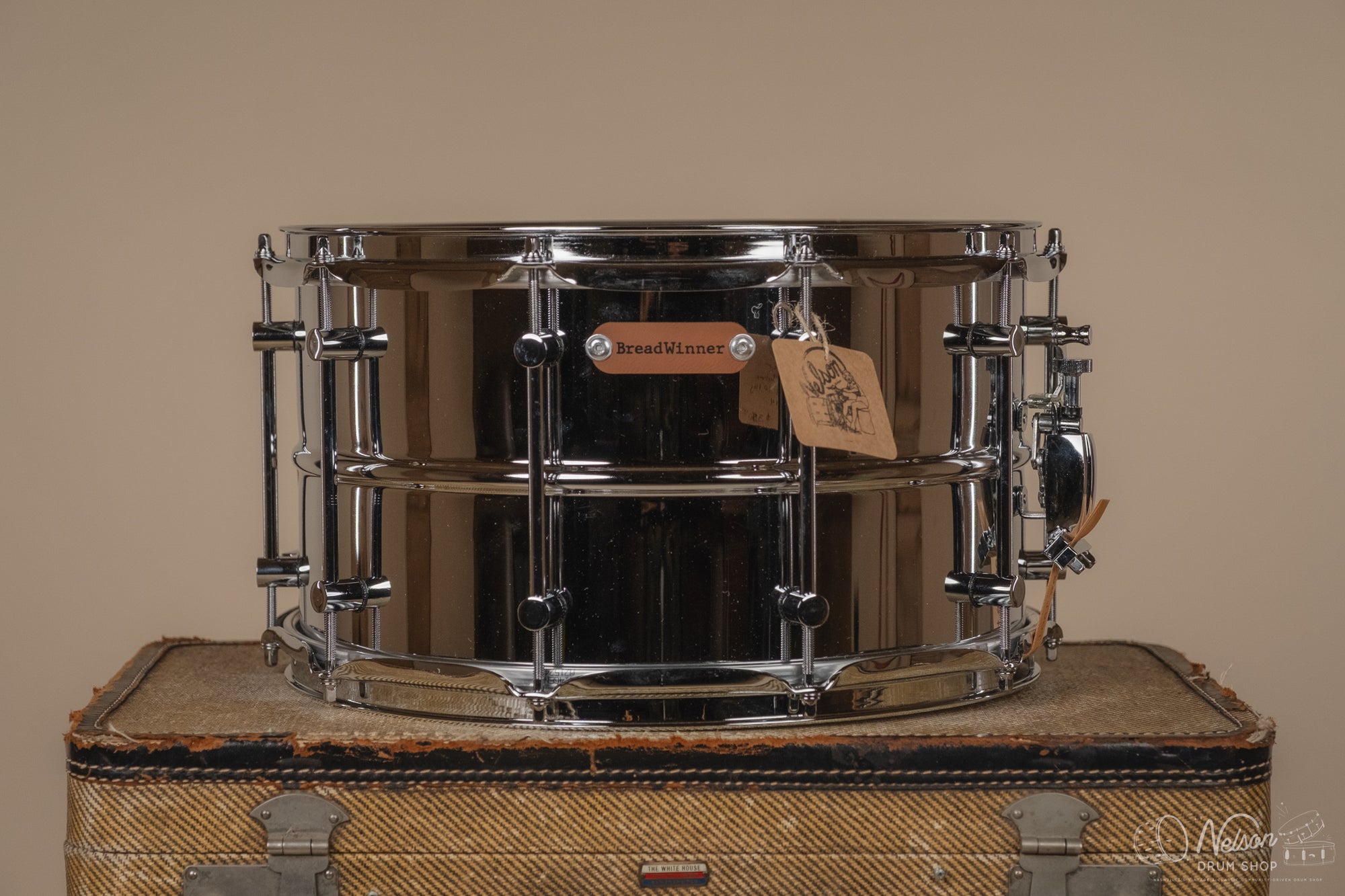 Breadwinner 'T-1000' Chrome Over Steel 10 lug Snare - 8x14