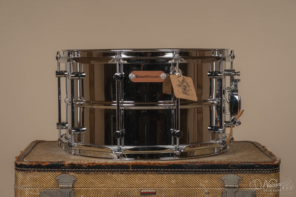 Breadwinner 'T-1000' Chrome Over Steel 10 lug Snare - 8x14